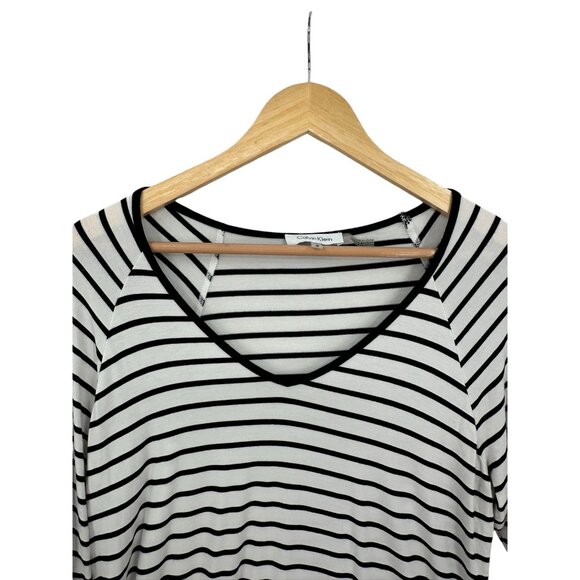 Calvin Klein‎ Shirt Top Blouse Size M Striped Corpcore Classiccore Preppy Retro - Picture 8 of 13